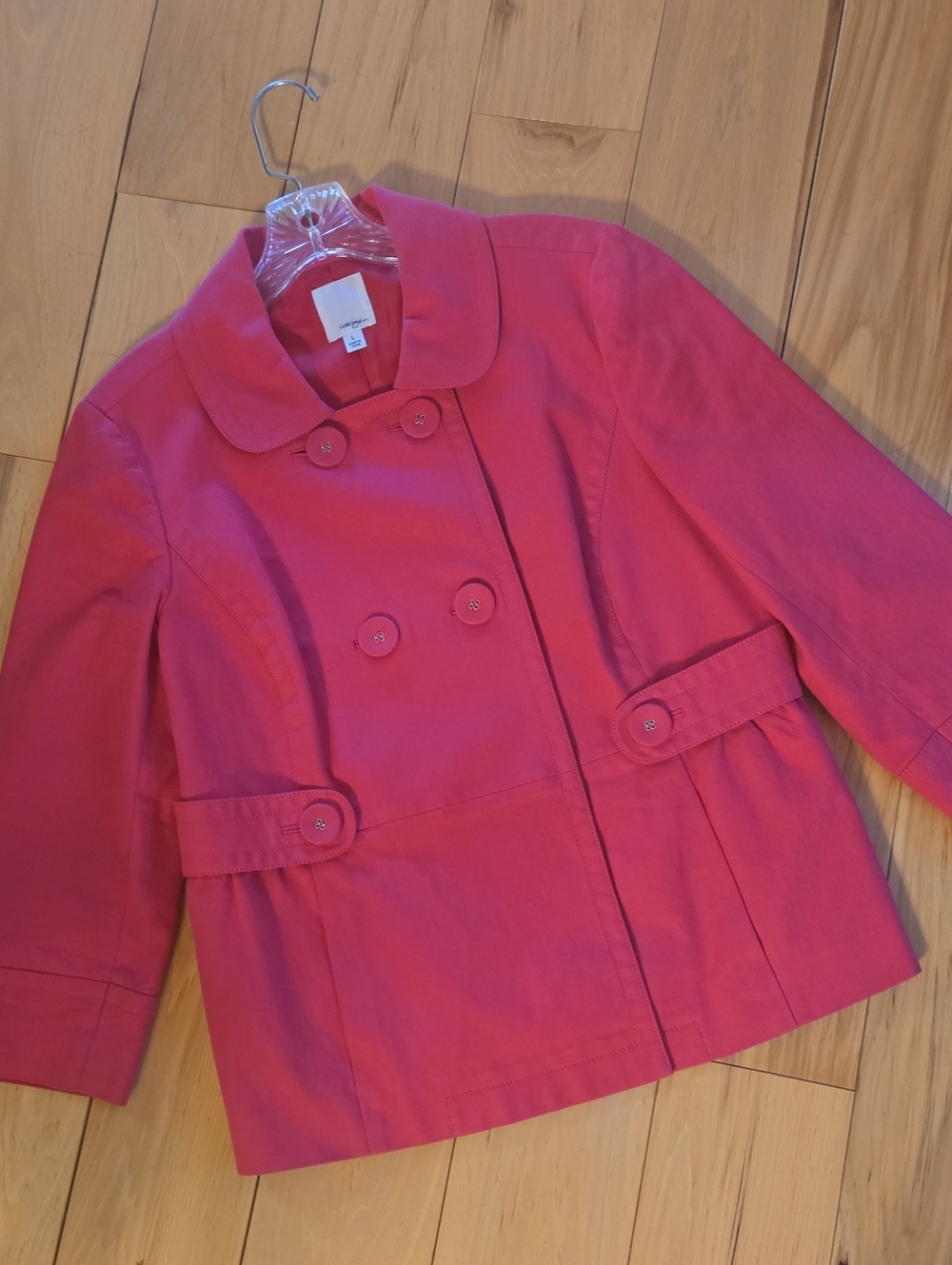 Halogen Poppy Pink Double-Breasted Peacoat
